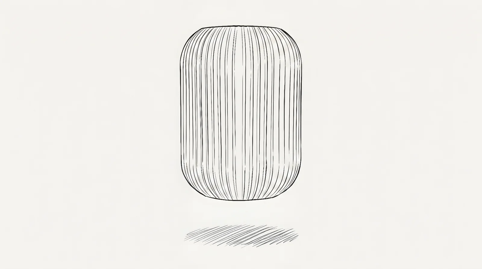 Sketch of the Varde lamp. Printer toolpath visible.