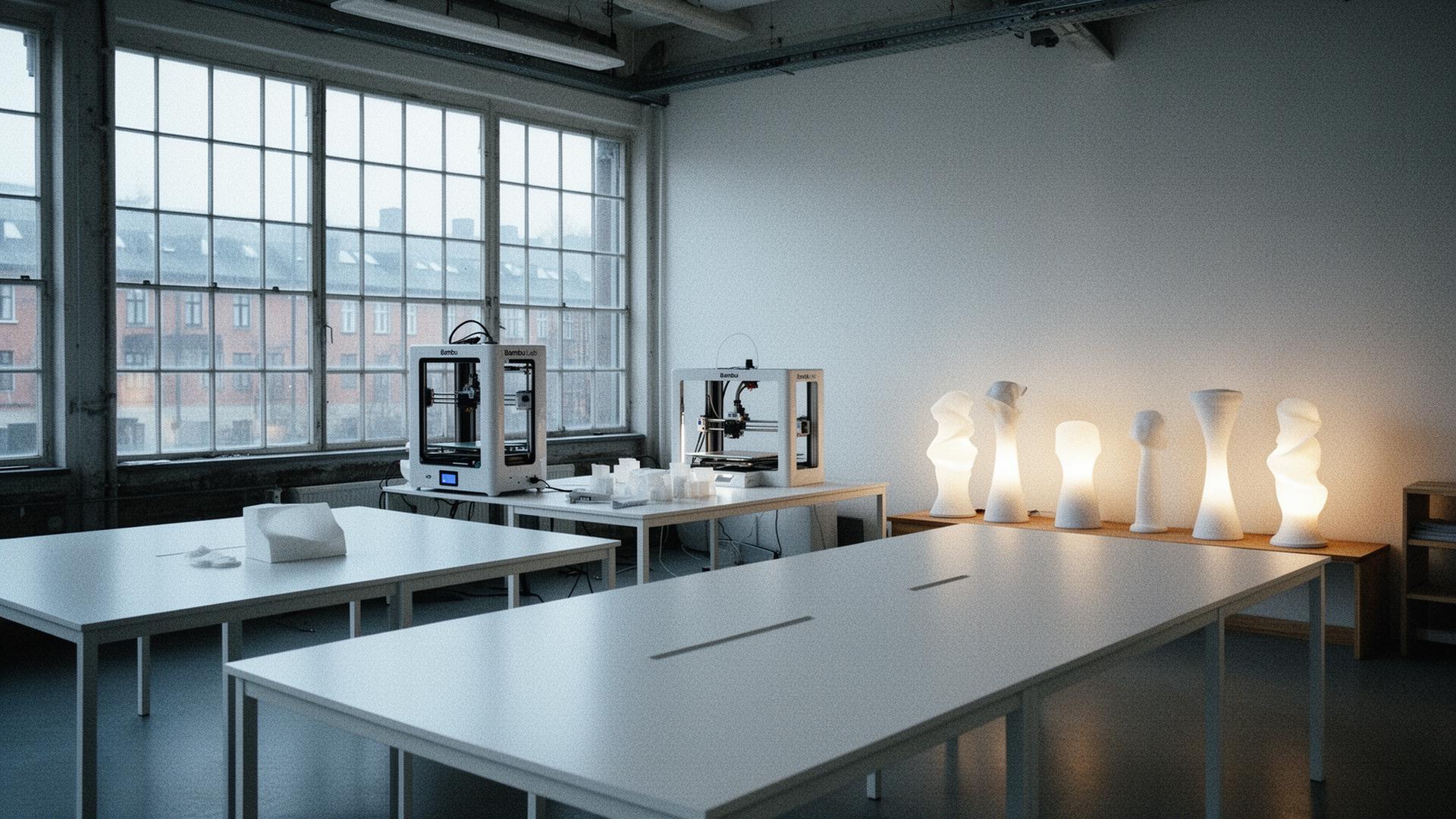 Voxov studio in Sweden. Printers running.